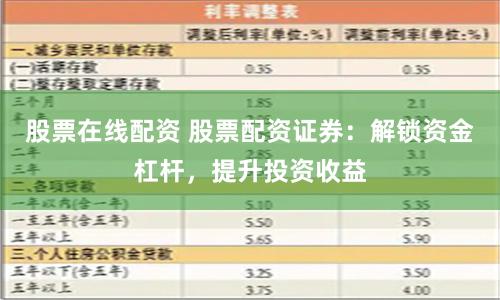 股票在线配资 股票配资证券：解锁资金杠杆，提升投资收益